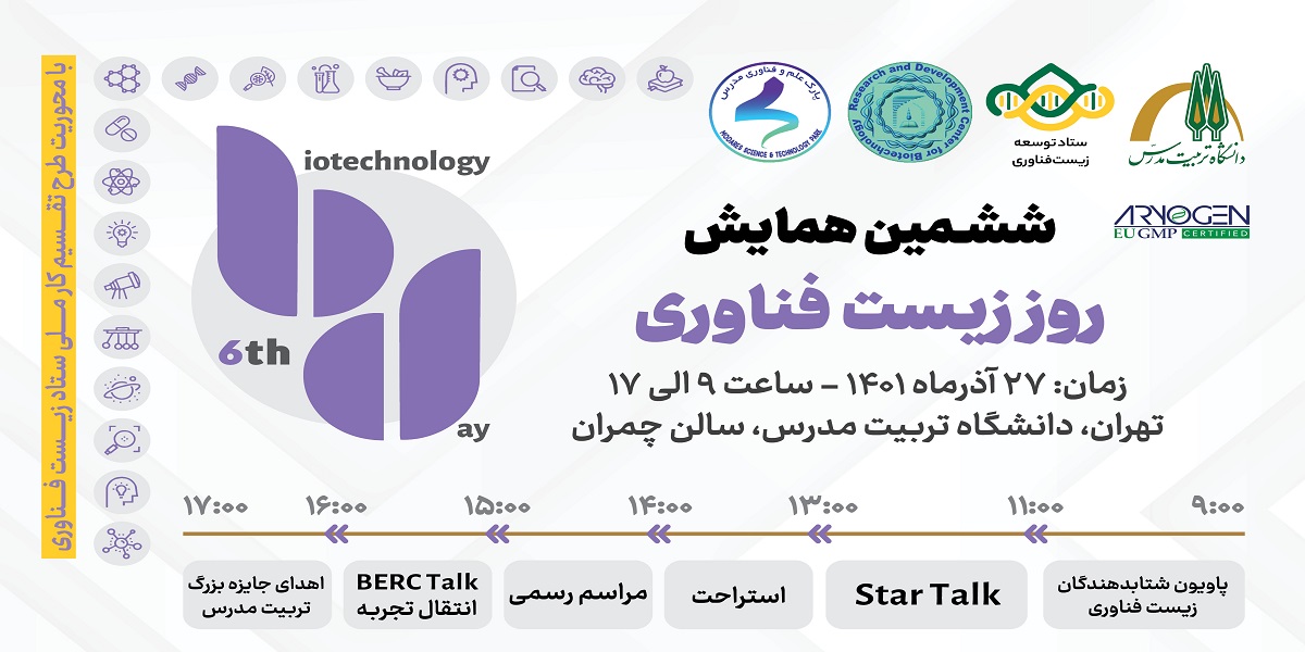 ششمین همایش روز زیست فناوری و چهاردهمین جایزه بزرگ بیوتکنولوژی دانشگاه تربیت مدرس برگزار می شود